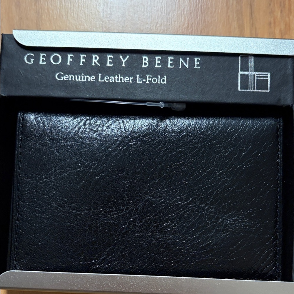 Geoffrey Beene Genuine Leather Black L-Fold Holder